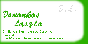 domonkos laszlo business card